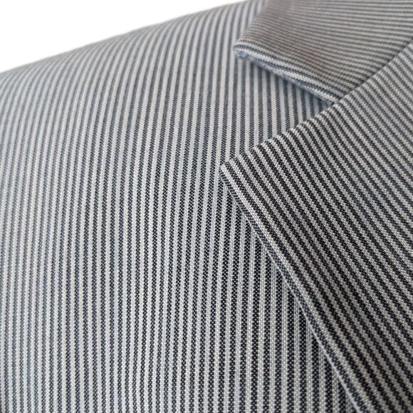 Vintage Bill Blass Gray Striped Sport Jacket Suiting Blazer mens 40 r wool - Picture 3 of 7